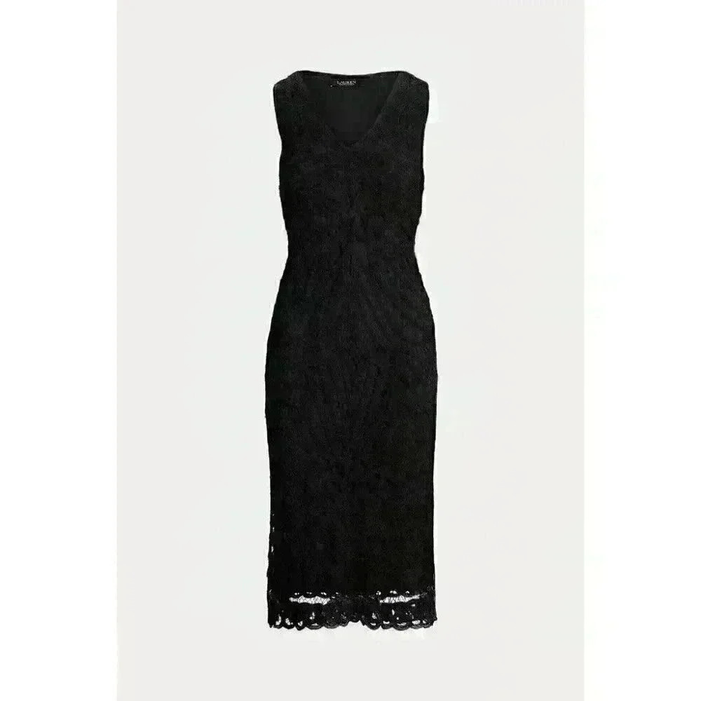 NEW! Lauren Ralph Lauren Women's 10 Battenburg Lace Dress NWT $245 - Picture 2 of 5